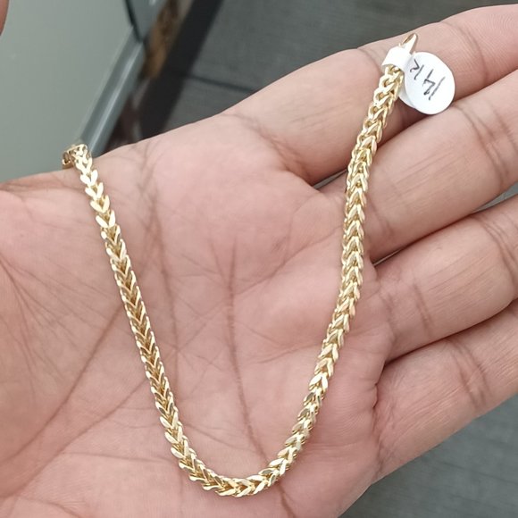 Stamped Other - 14kt Real Gold Franco Bracelet size 8 inches